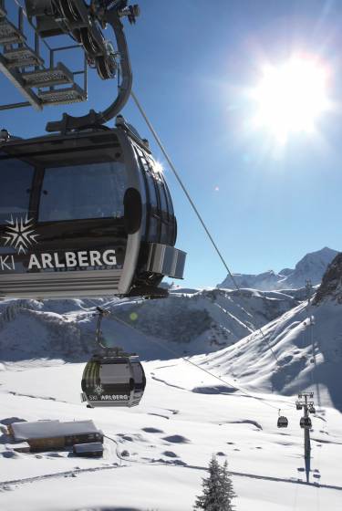 Ski Arlberg Gondel im Winter