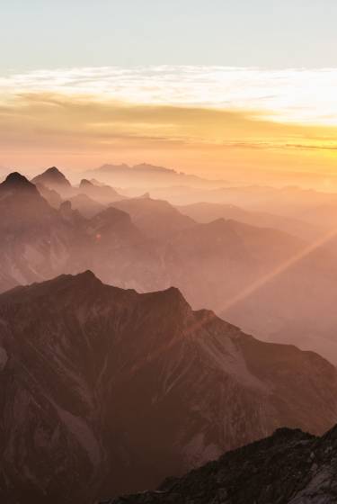 Abendliches Bergpanorama Arlberg