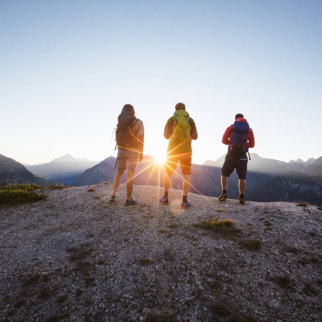 Wanderer auf dem Gipfel