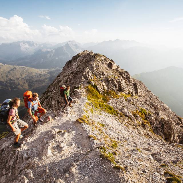 Wanderer auf dem Gipfel